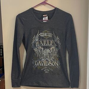 Harley-Davidson Charcoal Graphic Long Sleeve Tee